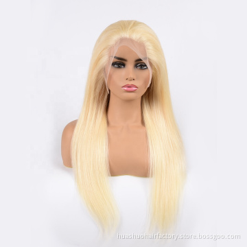 Unprocessed 613 Blonde Color Transparent Lace Front Wig,100% Virgin Remy Human Hair Wig